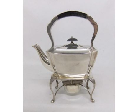 William Hutton &amp; Son Silver Bachelors Tea Kettle on Stand Hallmarked 1815  CONDITION REPORT 14.75 oz troy approx.