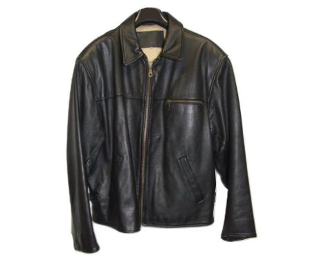 Mens Oakland Black Leather Jacket size XL  CONDITION REPORT 