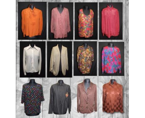 Ladies Vintage Blouses incl. Luisa Calvino, Umberto Ginocchietti, Laurel etc.  &amp; Experience London beige polka dot jacket