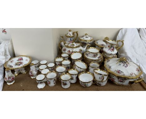 A Hammersley Lady Patricia part tea and dinner set decorated with sprays of garden flowers 