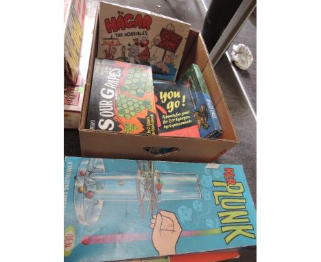 A selection of vintage games including Cluedo, Go For Broke, Hagar the Horribles, Ker Plunk etc