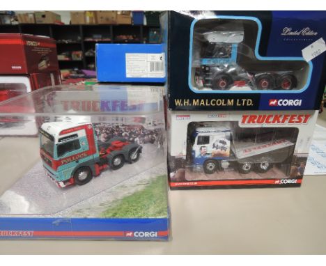 Three Corgi diecast tractor units, all boxed