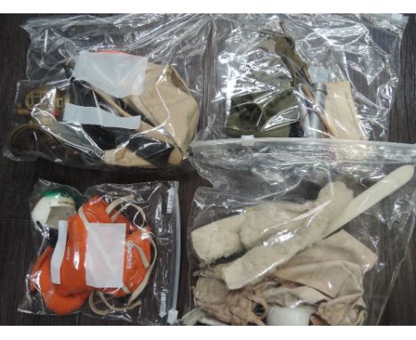 A collection of Action Man and similar accossies and clothing including Mine Detecting, Deep Sea Diving, Astronaut, German ww