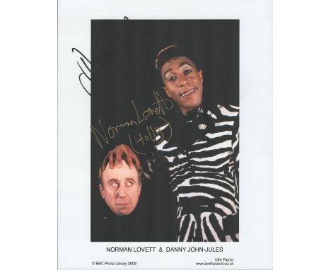 Norman Lovett and Danny John-Jules signed 10x8 colour photograph pictured during their time playing in the hit sci-fi comedy-