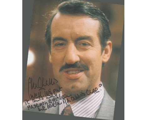 John Challis signed and inscribed 10x8 colour photograph pictured during his time playing Boyce in the popular British series