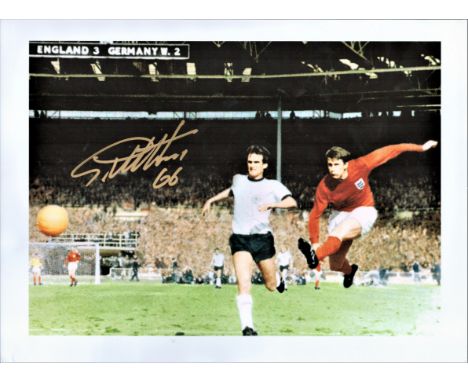 Geoff Hurst Signed 12x16 England 1966 World Cup Final Artist Print. Good condition. All autographs come with a Certificate of