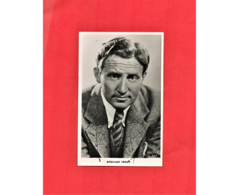 Spencer Tracy vintage signed 6x4 black and white photograph. Tracy was an American actor, known for his natural performing st
