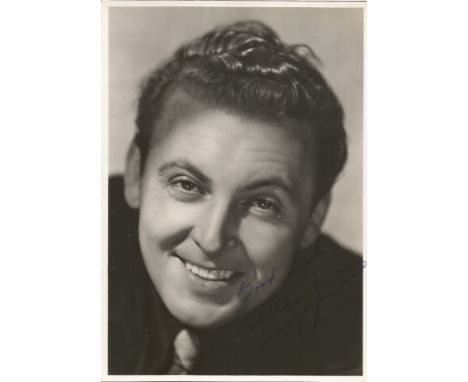 Allan Jones (1907-1992) Actor Signed Vintage 5x7 Photo. Good condition. All autographs come with a Certificate of Authenticit