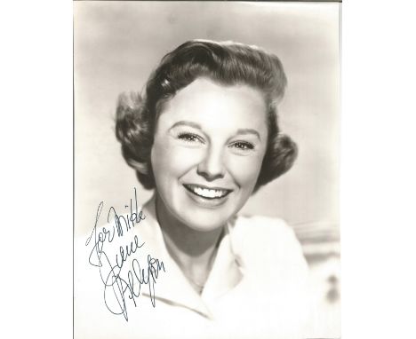 June Allyson signed vintage 9. 5 x 7. 5 inch b/w photo to Mike. Condition 8/10. Good condition. All autographs come with a Ce