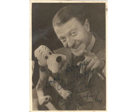 Tommy Handley signed 7x5 vintage photo. Good condition. All autographs come with a Certificate of Authenticity. We combine po