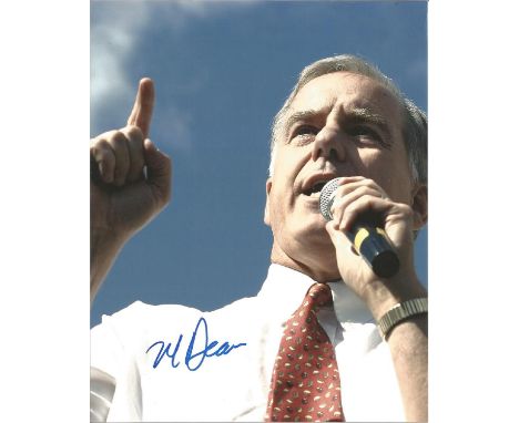 Howard Dean Signed 10x8 Colour Photo. Good condition. All autographs come with a Certificate of Authenticity. We combine post