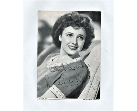 Laraine Day, vintage signed 6x4 black and white photograph. Day was an American actress, radio and television commentator and