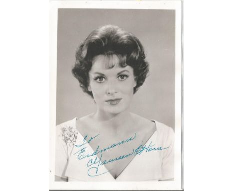 Maureen O'Hara signed 7x5 black and white photo dedicated. Maureen O'Hara (born Maureen FitzSimons; 17 August 1920 - 24 Octob