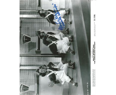 Albert Wilkinson Willy Wonka hand signed 10x8 photo. This beautiful hand-signed photo depicts Albert Wilkinson as an Oompa Lo
