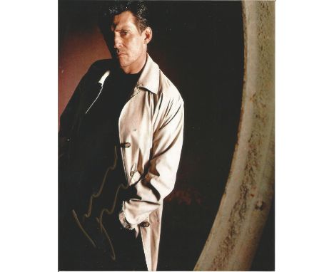 Gabriel Byrne signed 10x8 colour photo. 3/4 length portrait. Good Condition. All signed pieces come with a Certificate of Aut