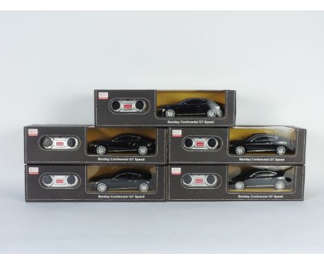 Five unused Rastar radio controlled Bentleys