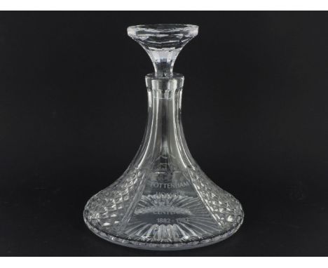 A Tottenham Hotspur centenary decanter, Royal Doulton crystal by Webb Corbett, limited edition, 31/500, in original box