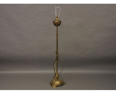 A brass standard lamp