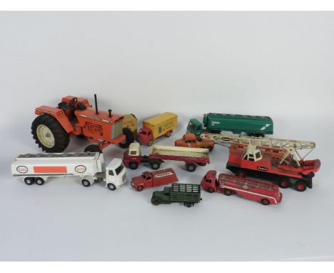 Toy vehicles including Dinky 301 Field Marshall tractor (boxed), Dinky Heinz delivery van, Citerne Titan 32c tanker and Allis