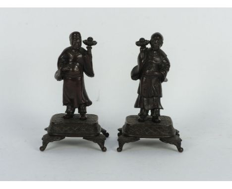 Two 19th century Chinese bronze figures