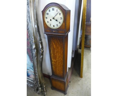 An oak dwarf longcase clock 