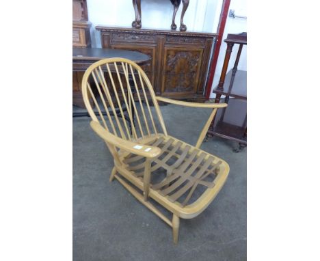 An Ercol Blonde beech Windsor armchair 