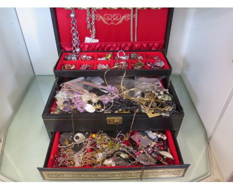 A large quantity of vintage and later costume jewellery 