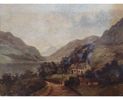 L. Kerr Oil on canvas "Near Lake Vyrnwy" together with assorted prints and paintings