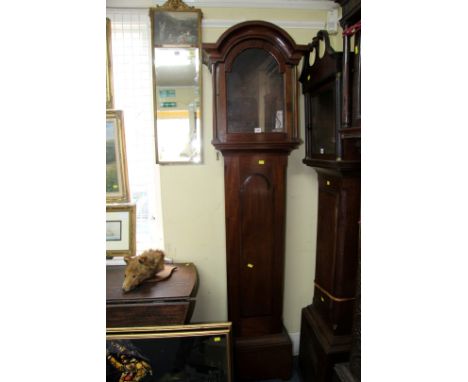 A mahogany longcase clock case, 205.5cm high. 