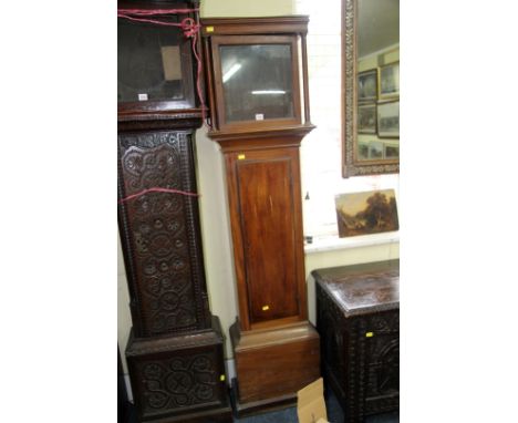 A 19th century mahogany longcase clock case, 184cm high. 