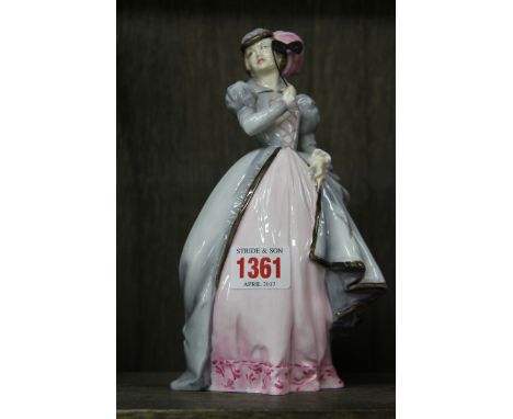 Two Royal Doulton figures, comprising: 'My Love', HN2339; and 'Adrienne', HN2152; together with a Royal Worcester figure of '
