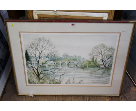 Jeremy King, 'View of Windsor'; 'Rowing on the Thames', a pair, each signed in pencil and numbered, colour print, I.40.5 x 60