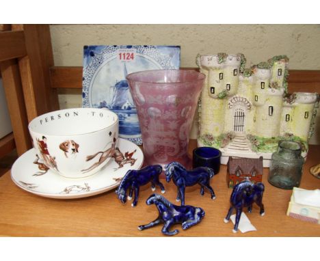 A mixed lot of ceramics, to include a Royal Worcester cup and saucer. 