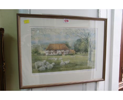 G Beningfield, Bayleaf Farmhouse, Weald & Downland Living Museum, signed and numbered 216/250, colour print, I.24.5 x 38.5cm.