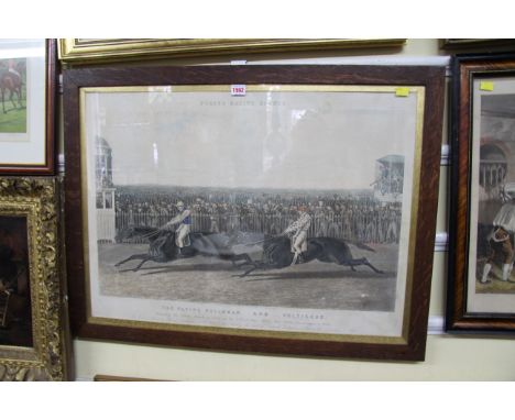 After J F Herring Snr, 'The Flying Dutchman and Voltigeur'; 'The Hunting Stud', a pair from Fores's Racing Scenes, colour lit
