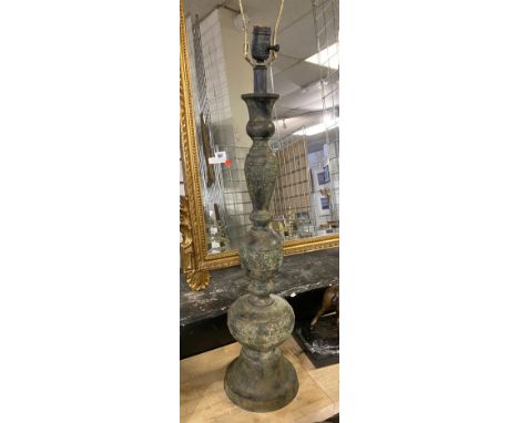 LARGE BRONZE ORIENTAL LAMP - 80CMS (H)