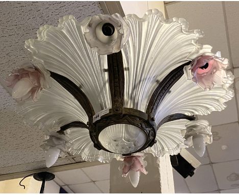 1930'S ART DECO LIGHT 60CM (DIAM)