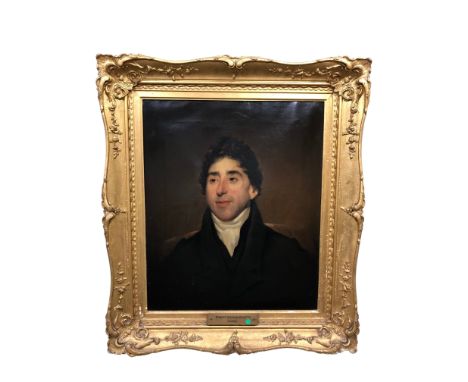 R W Brown (19th Century English School) : Portrait of Robert Ingram Shafto, half-length, oil on canvas, 60 cm x 50 cm, framed