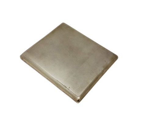 An Elizabeth II silver cigarette case with engine turned decoration, London 1953.  CONDITION REPORT: 122.6