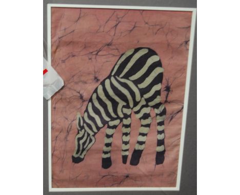 A silkscreen study of a zebra and one other (2) 