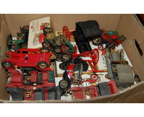 A quantity of Nacoral of Spain plastic and vintage diecasts to include Fiat Bianchi, Mercedes 1901, Fiat 1899, and various ot