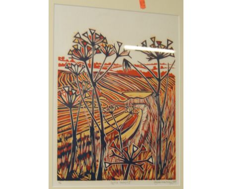 Bryan Whiteley - Suffolk Harvest II, lithograph, signed, titled and numbered 4/4 in pencil to the margin, 40 x 29cm 