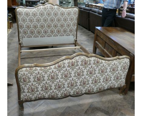 4'6 French bedstead with tapestry upholstery