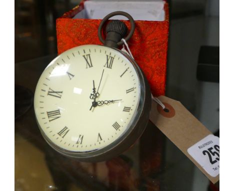Glass ball table clock 