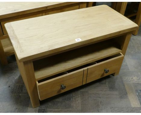 Light oak media entertainment unit with drawer 