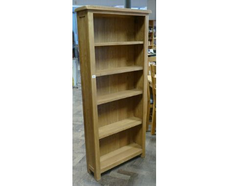 2'6 light oak open bookcase 