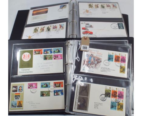 Collection of first day covers contained within four albums, all covers from the 1970's through to the 1980's 