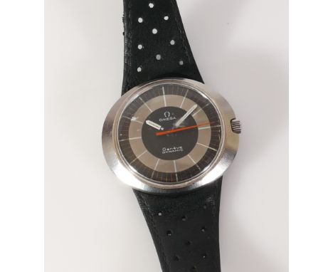 Vintage Omega Dynamic wristwatch with stainless steel case, original perforated strap and buckle