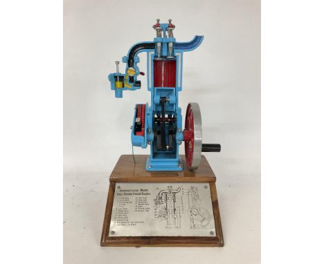Vintage Demonstration model of a four stroke petrol engine