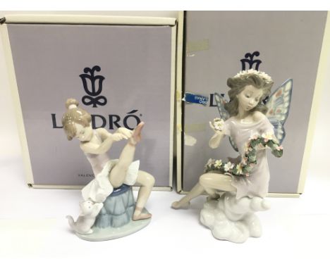 Two boxed Lladro figures comprising Tuesday's Child and Fairy Garland.